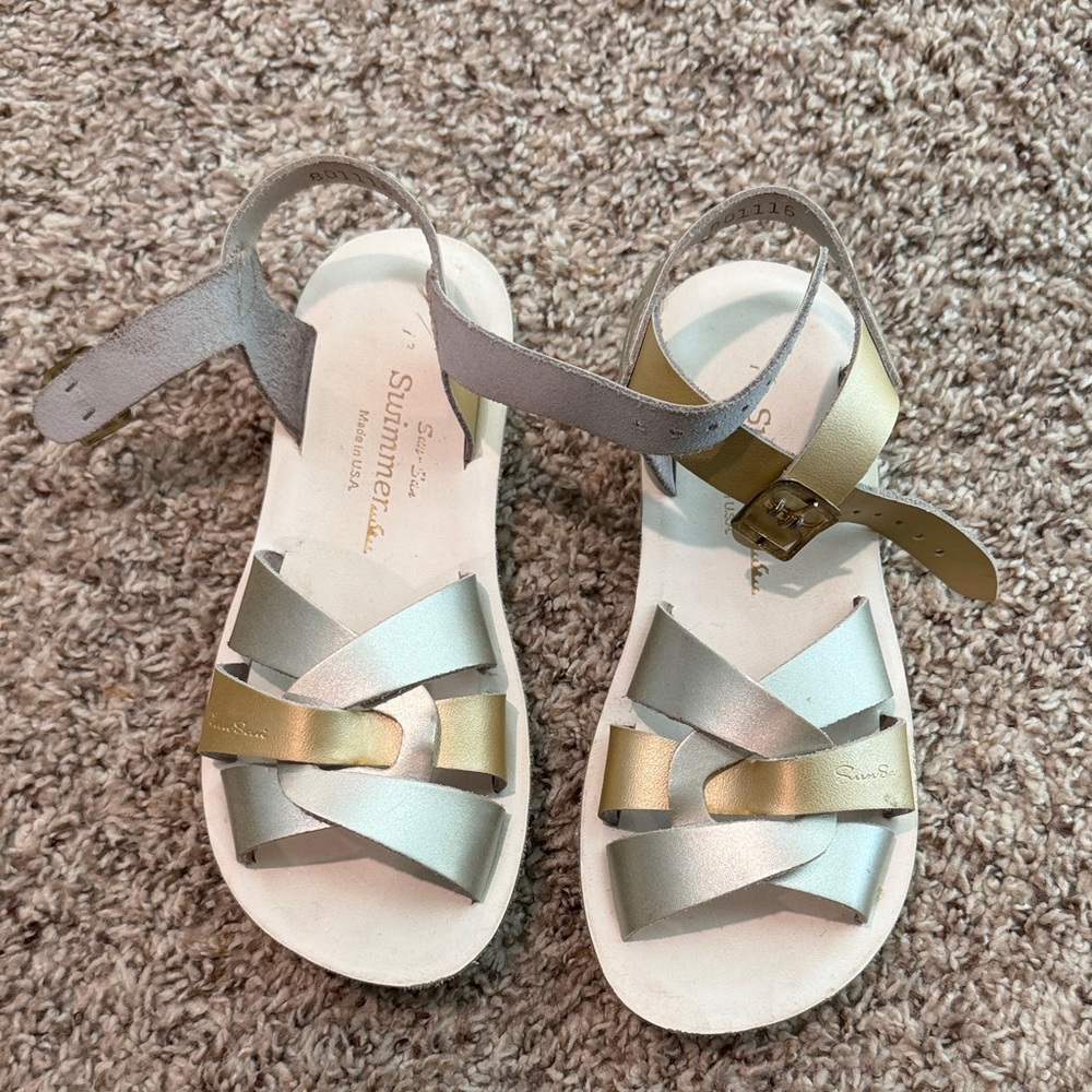 Sun-San Kids Sandals - Silver and Gold